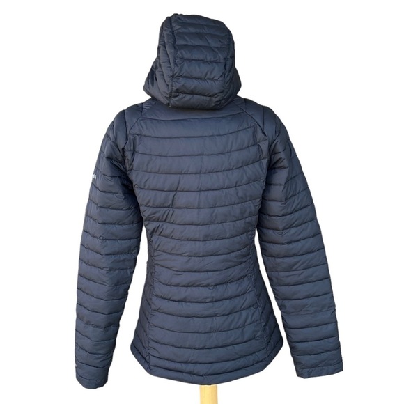 Columbia Powder Lite Hooded Jacket Black Small Style XK0678 Water Resistant GUC - Picture 3 of 13